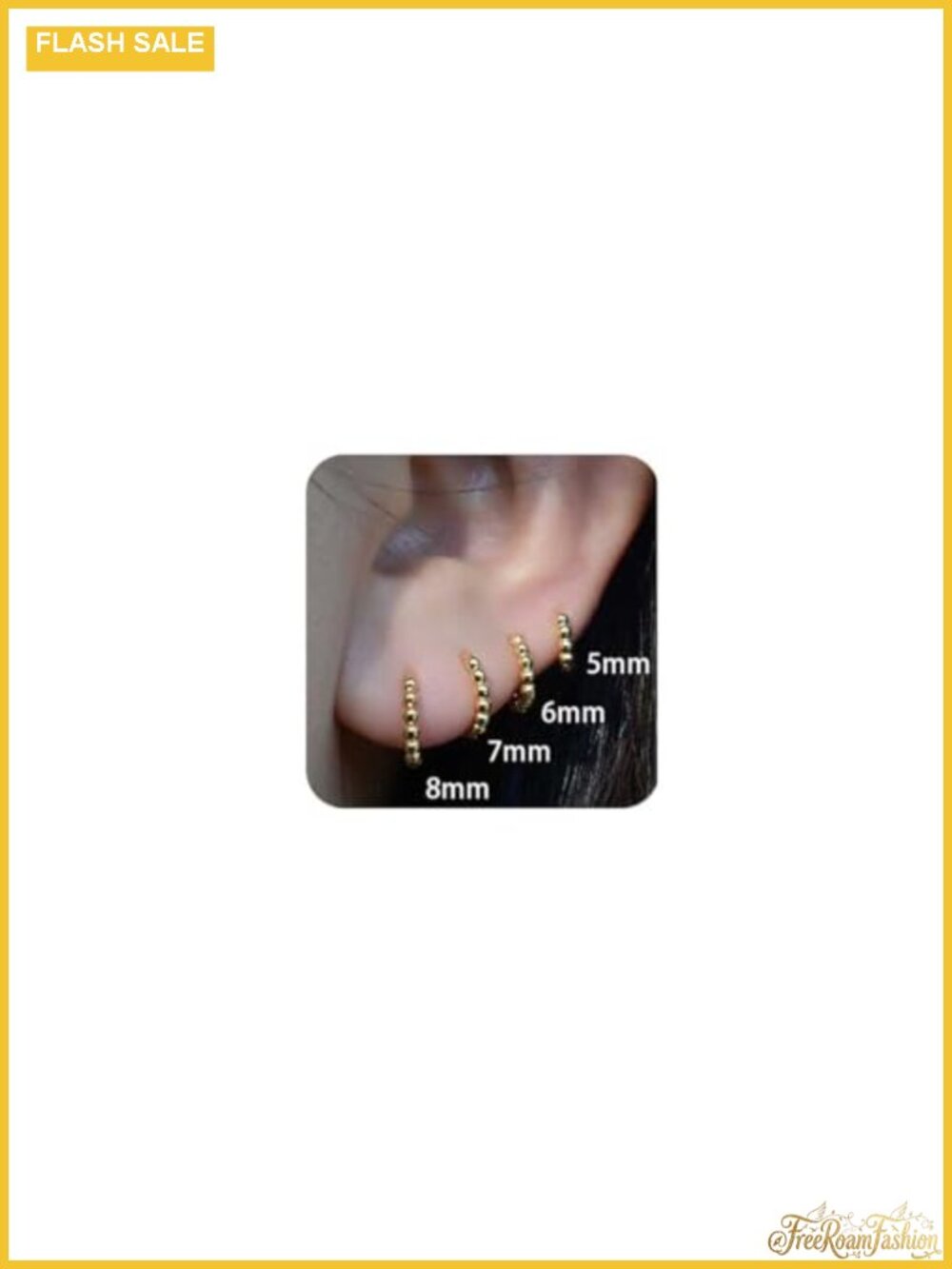 4 Pairs Dainty Thin Mini Gold Hoop Earrings 14k Gold Plated Hypoallergenic